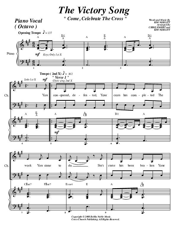 The Victory Song Sheet Music Pdf G3 Worship Praisecharts