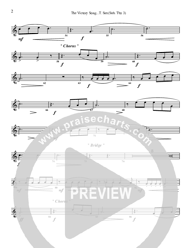 The Victory Song Tenor Sax 2 (G3 Worship)