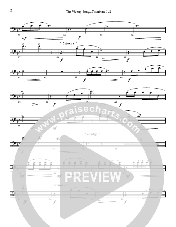 The Victory Song Trombone 1/2 (G3 Worship)