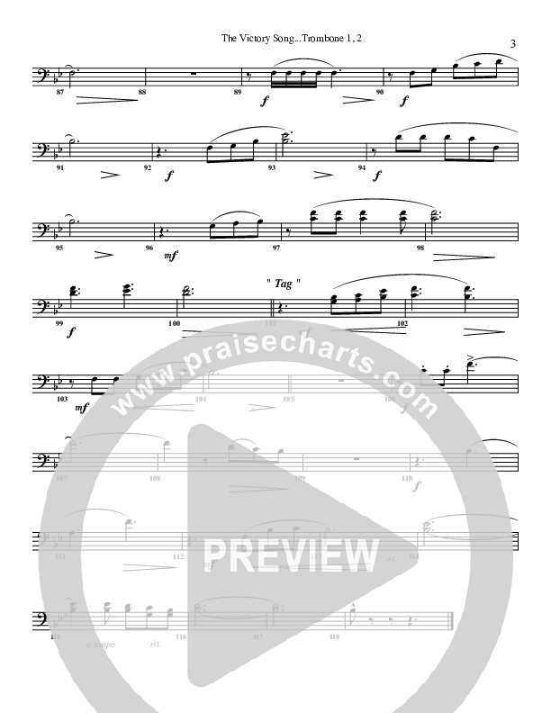 The Victory Song Trombone 1/2 (G3 Worship)