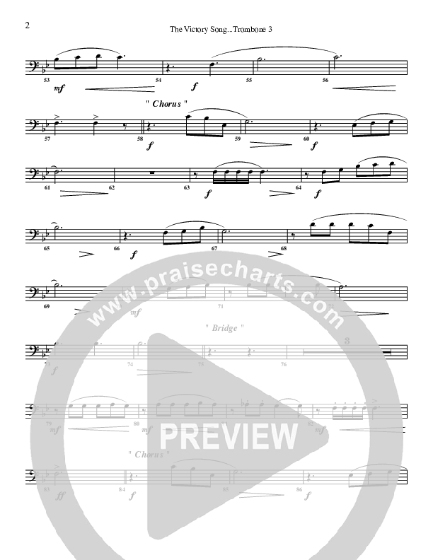 The Victory Song Trombone 3 (G3 Worship)