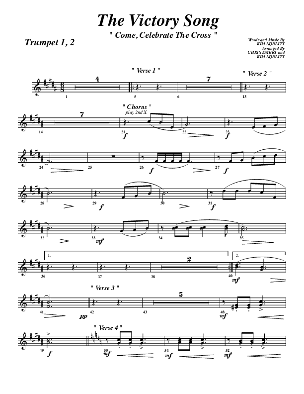 The Victory Song Trumpet 1,2 (G3 Worship)