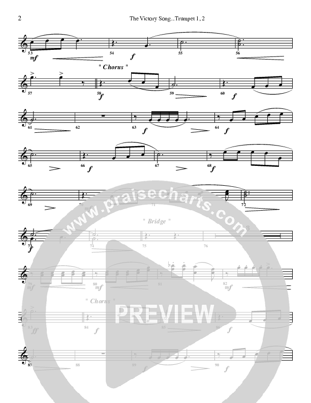 The Victory Song Trumpet 1,2 (G3 Worship)