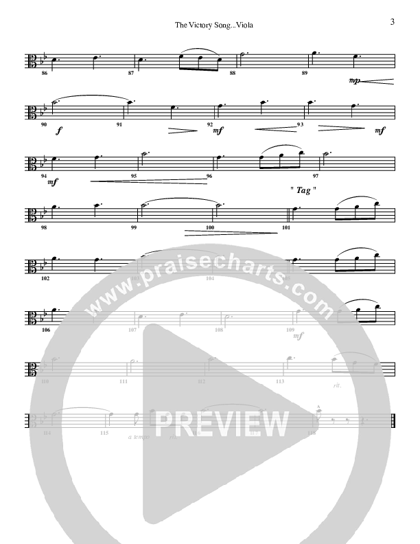 The Victory Song Viola (G3 Worship)