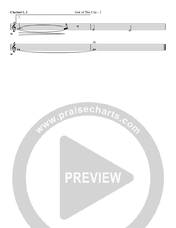 God Of This City Clarinet 1/2 (G3 Worship)