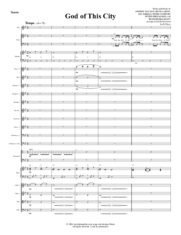 God Of This City Orchestration (G3 Worship)