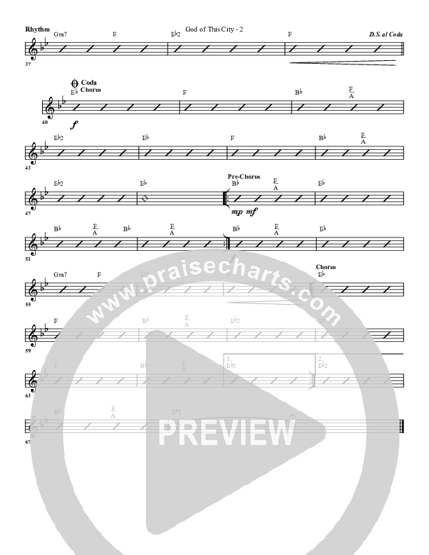 God Of This City Rhythm Chart (G3 Worship)