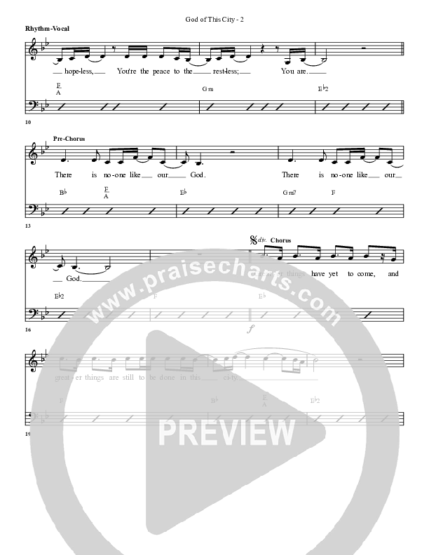 God Of This City Rhythm/Vocal (G3 Worship)