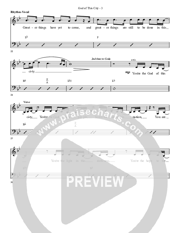 God Of This City Rhythm/Vocal (G3 Worship)