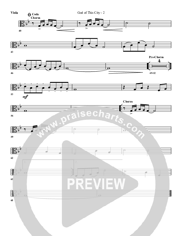 God Of This City Viola (G3 Worship)