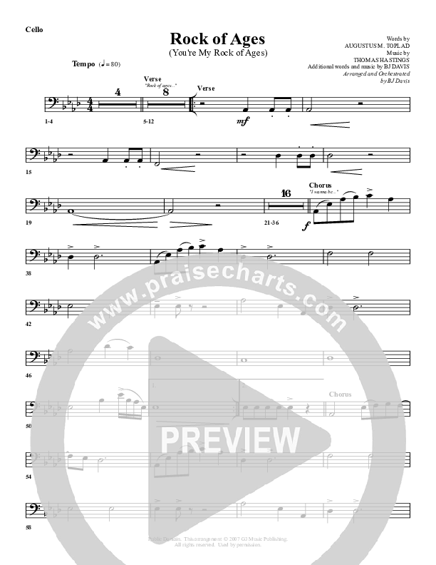 Rock Of Ages Cello (G3 Worship)