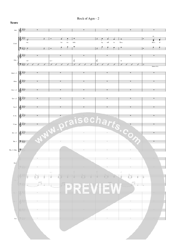 Rock Of Ages Conductor's Score (G3 Worship)