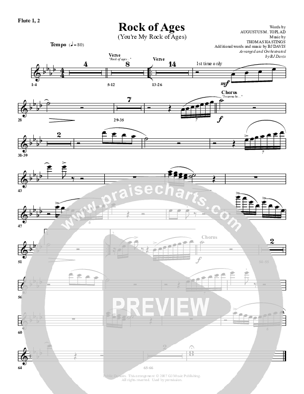 Rock Of Ages Flute 1/2 (G3 Worship)