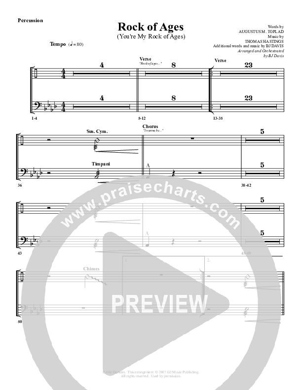 Rock Of Ages Percussion (G3 Worship)