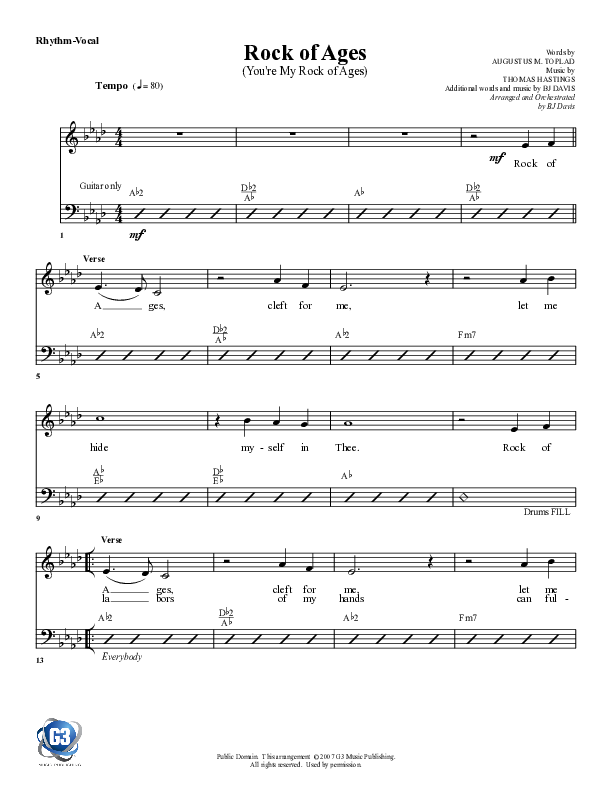 Rock Of Ages Rhythm/Vocal (G3 Worship)