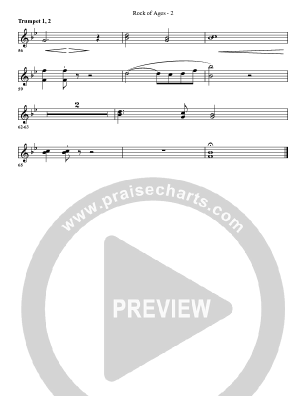 Rock Of Ages Trumpet 1,2 (G3 Worship)