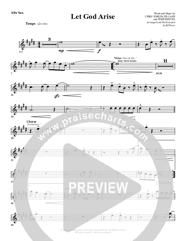Let God Arise Alto Sax (G3 Worship)