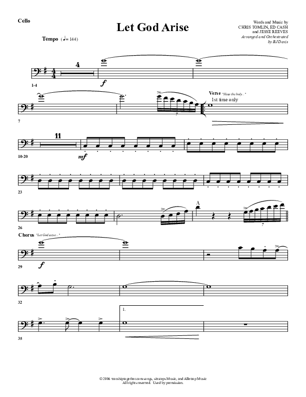 Let God Arise Cello (G3 Worship)