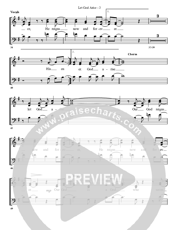 Let God Arise Choir Sheet (G3 Worship)