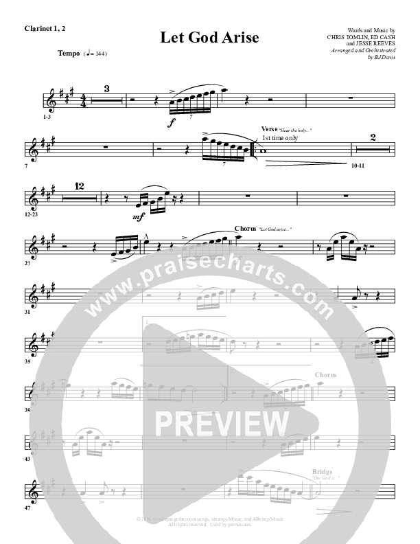 Let God Arise Clarinet 1/2 (G3 Worship)