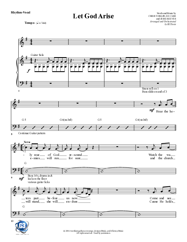 Let God Arise Rhythm/Vocal (G3 Worship)