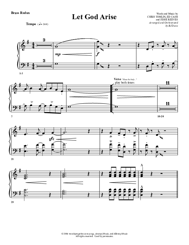 Let God Arise Synth Brass (G3 Worship)