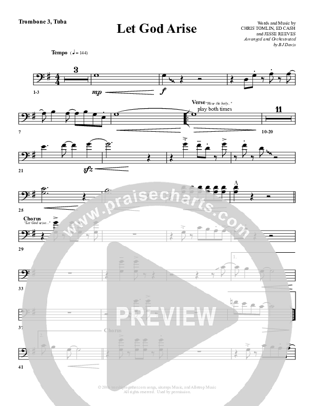 Let God Arise Trombone 3/Tuba (G3 Worship)