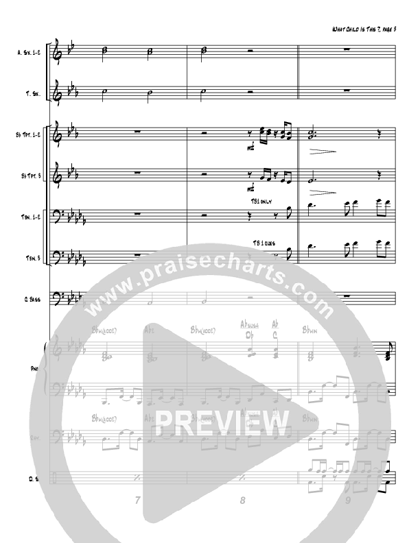 What Child Is This (Instrumental) Conductor's Score (Tom Payne)