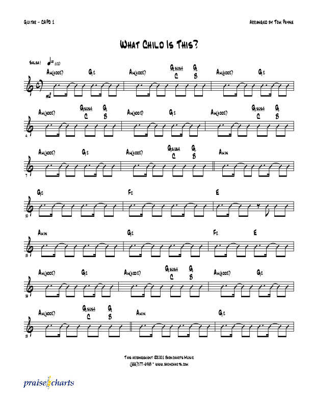 What Child Is This (Instrumental) Guitar (Tom Payne)