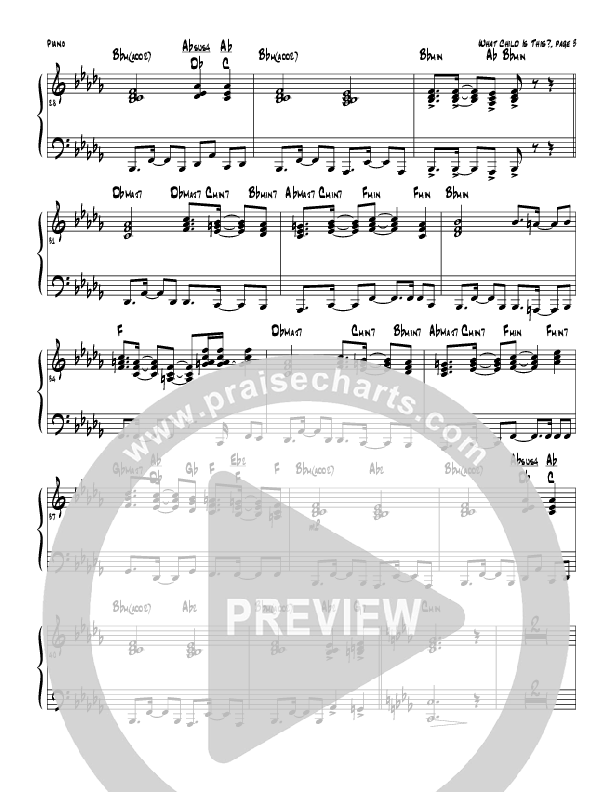 What Child Is This (Instrumental) Piano Sheet (Tom Payne)