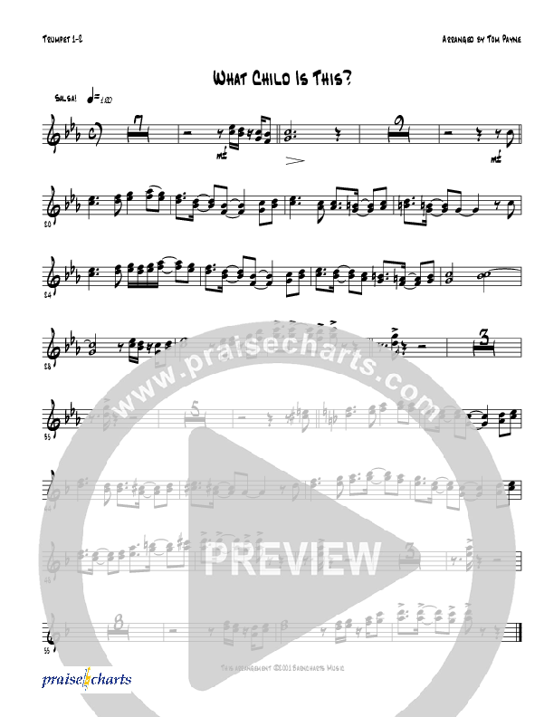 What Child Is This (Instrumental) Trumpet 1,2 (Tom Payne)