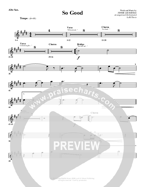 So Good Alto Sax (G3 Worship)