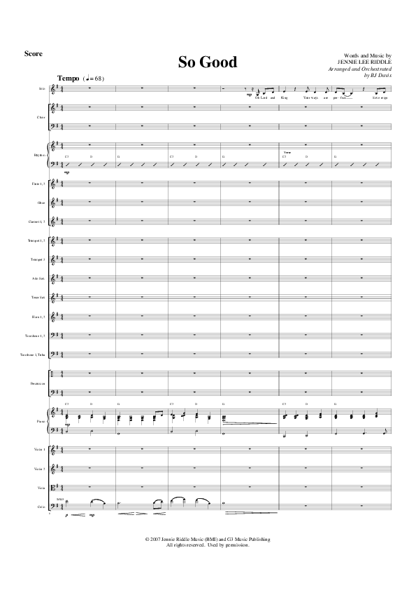 So Good Conductor's Score (G3 Worship)