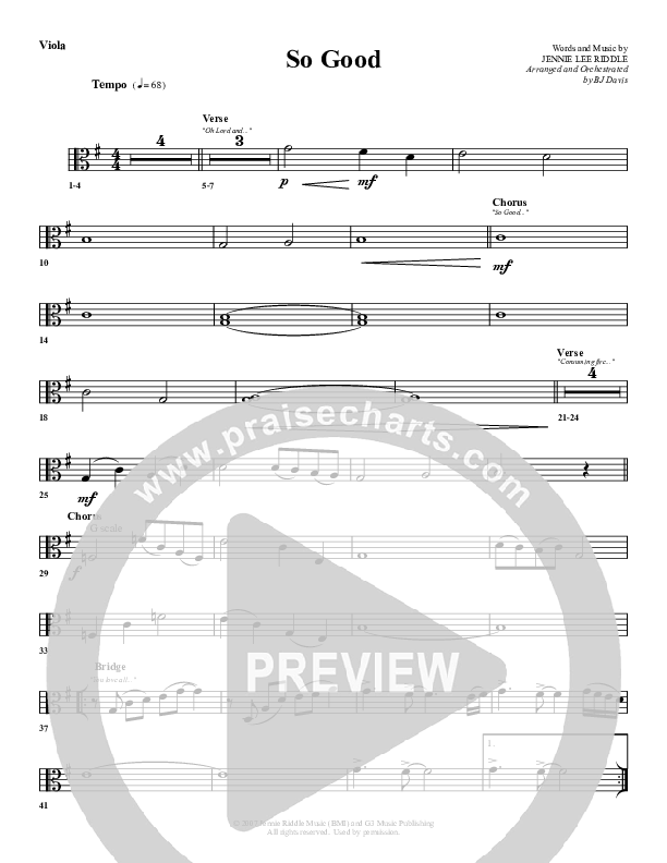 So Good Viola (G3 Worship)