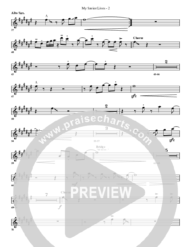 My Savior Lives Alto Sax (G3 Worship)