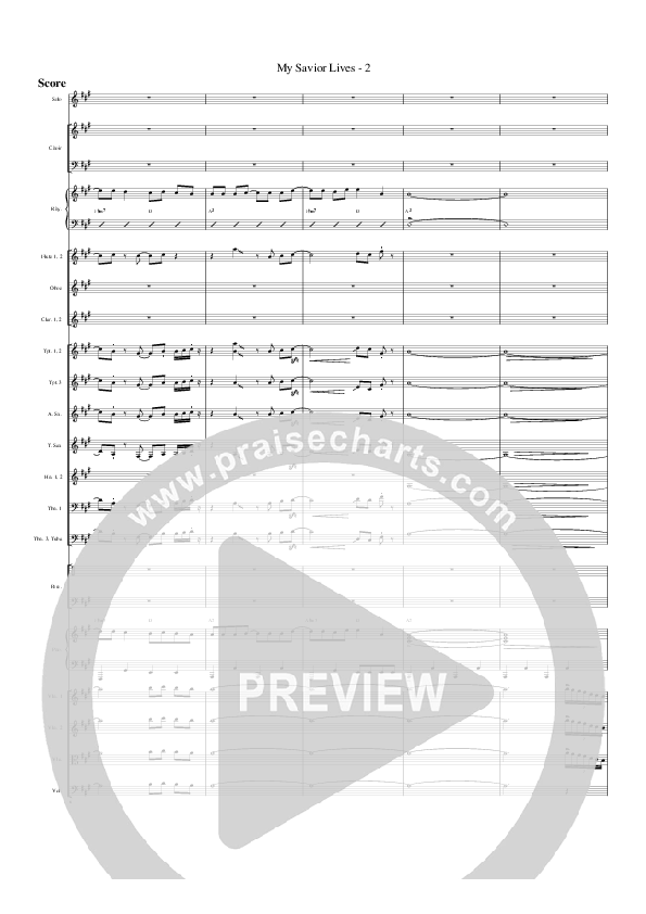 My Savior Lives Conductor's Score (G3 Worship)