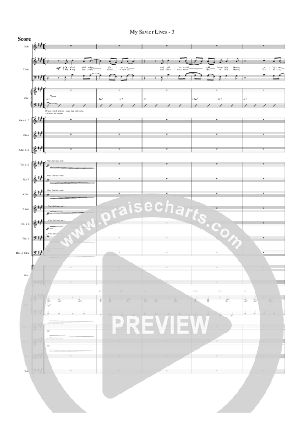 My Savior Lives Conductor's Score (G3 Worship)