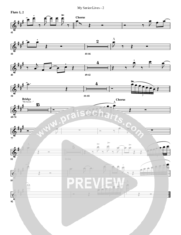 My Savior Lives Flute 1/2 (G3 Worship)