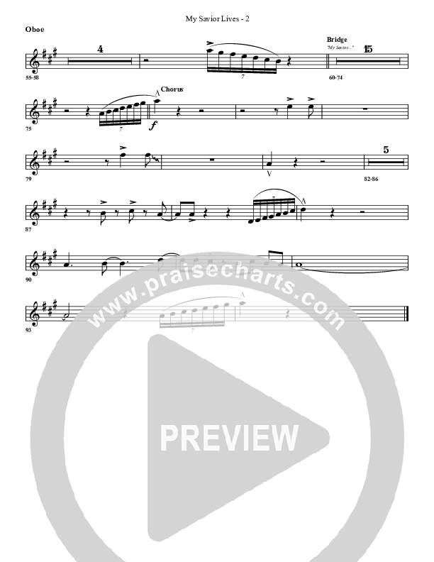 My Savior Lives Oboe (G3 Worship)