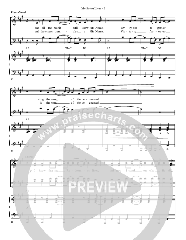 My Savior Lives Lead & Piano (G3 Worship)