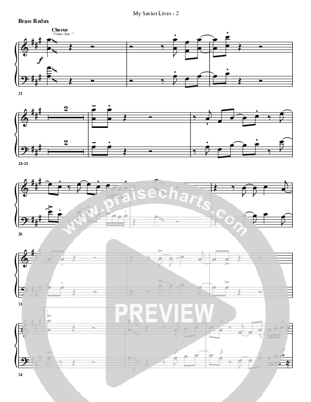 My Savior Lives Synth Brass (G3 Worship)