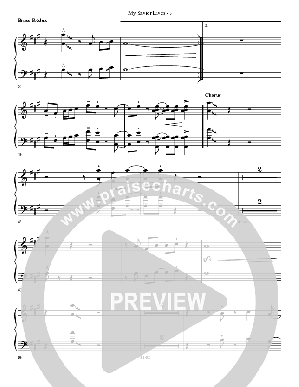 My Savior Lives Synth Brass (G3 Worship)