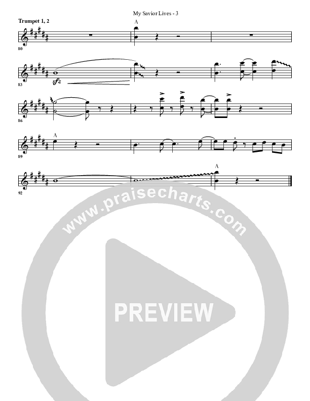 My Savior Lives Trumpet 1,2 (G3 Worship)