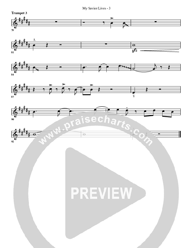 My Savior Lives Trumpet 3 (G3 Worship)