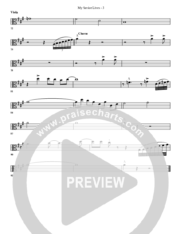 My Savior Lives Viola (G3 Worship)