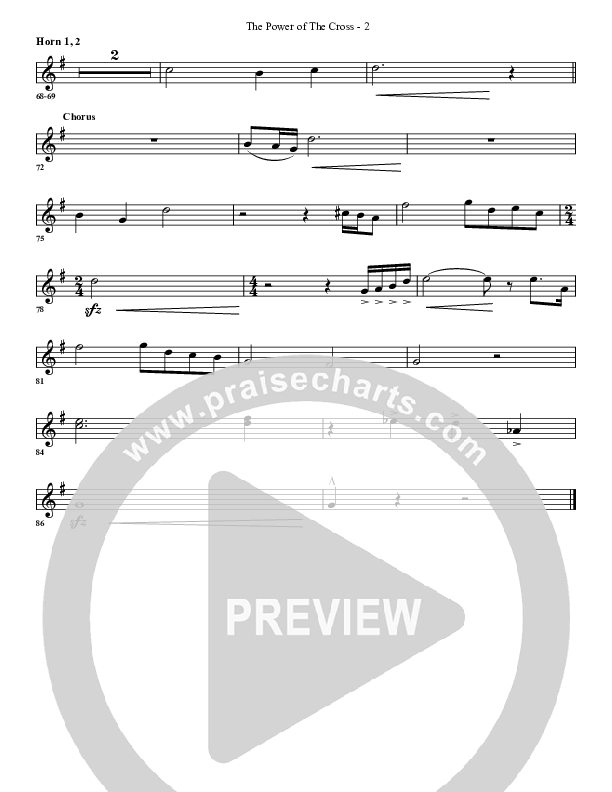 The Power Of The Cross French Horn 1/2 (G3 Worship)