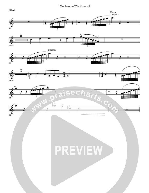 The Power Of The Cross Oboe (G3 Worship)