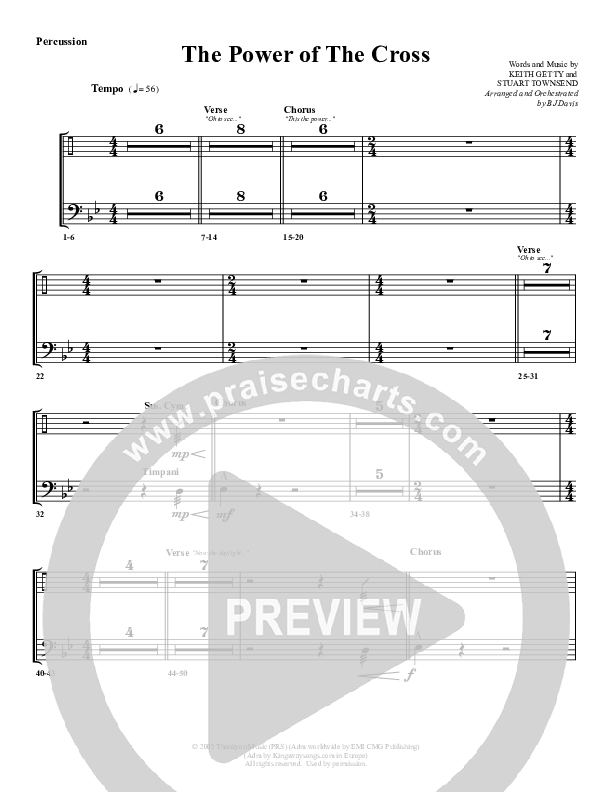 The Power Of The Cross Percussion (G3 Worship)