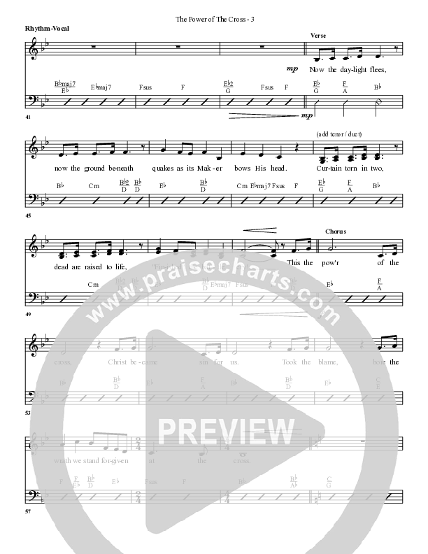 The Power Of The Cross Rhythm/Vocal (G3 Worship)