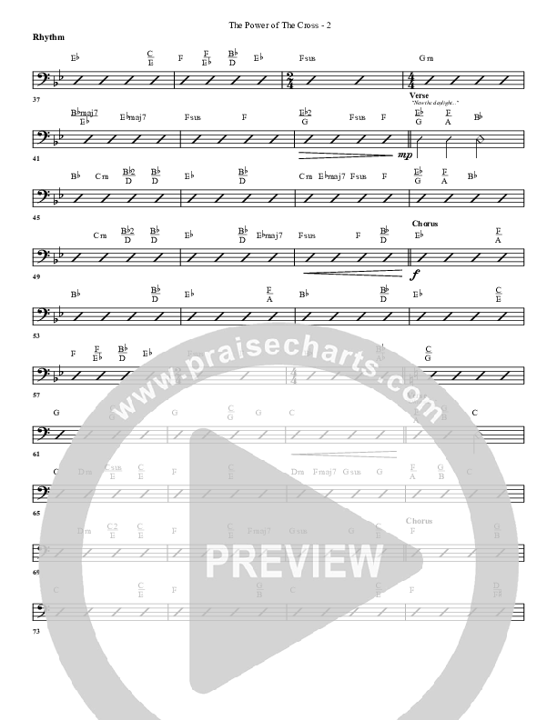The Power Of The Cross Rhythm Chart (G3 Worship)